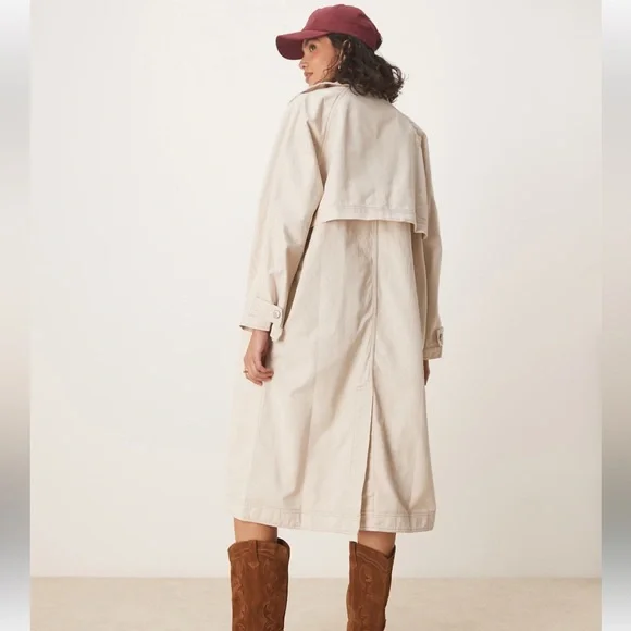 Free People We the Free Perry washed trench coat in oak - Picture 4 of 9